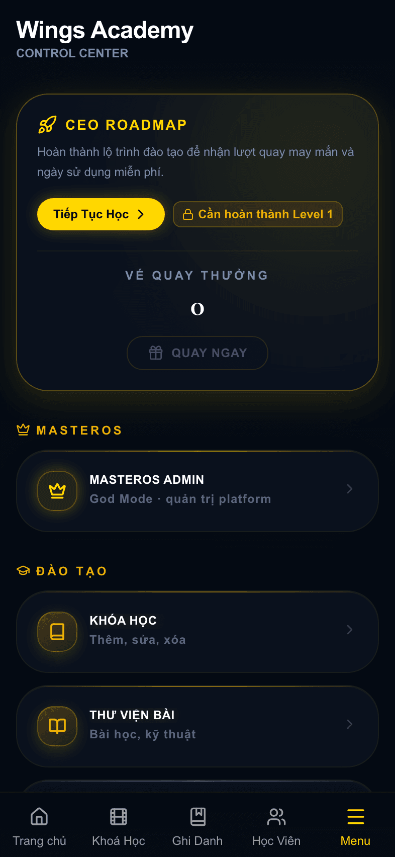 Menu gói